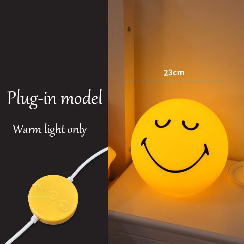 Smiley Sphere USB/Rechargeable Night Lamp – Squint & Wink Dimmable Atmosphere Light