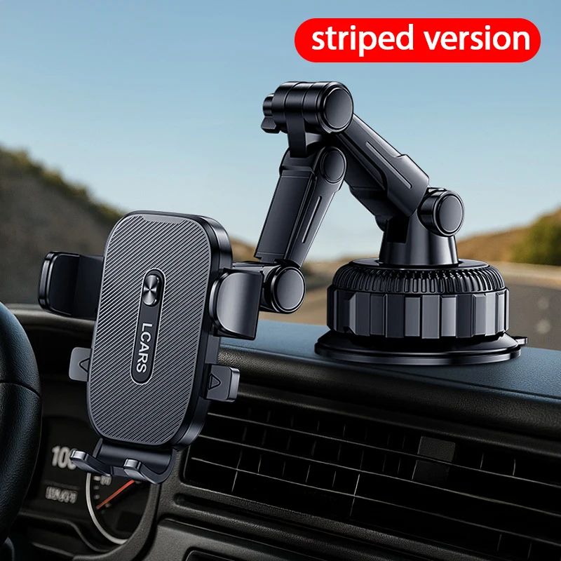 Ultra-Stable Car Phone Mount with Strong Suction Cup, Anti-Vibration Dashboard Holder, 360° Rotating