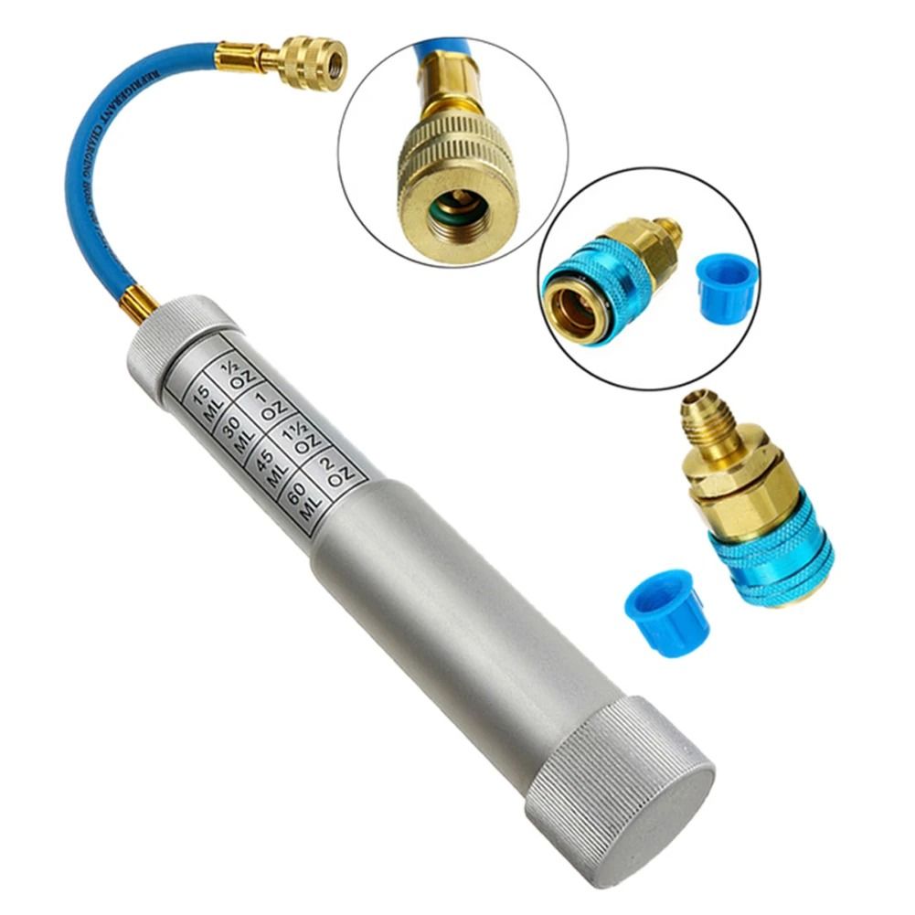 Vehicle Oil and Refrigerant Injection Tool with Filler Tube Adapter