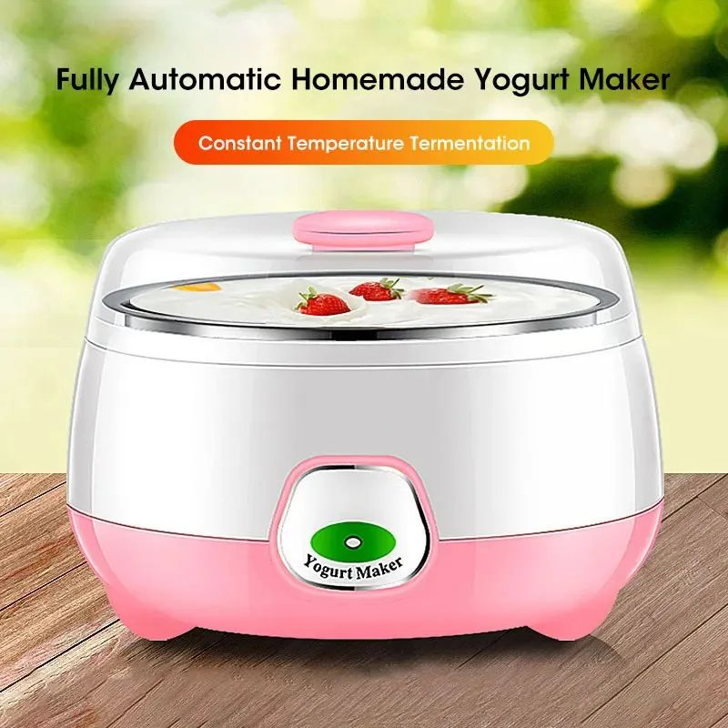 1L Automatic Yogurt Maker Machine for Homemade Yogurt, Natto & Rice Wine (220V)