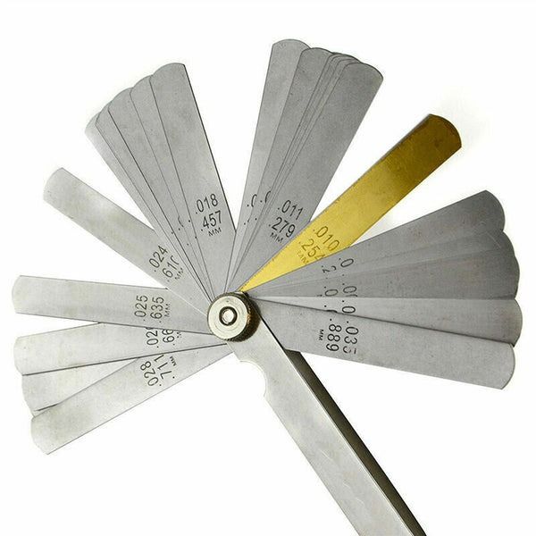 Dual Reading Combination Feeler Gauge, Blade Feeler Gauge, Metric & SAE Measurement Tool