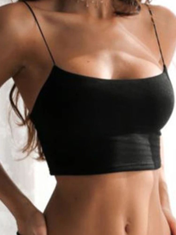 Womens Black Halter Crop Top