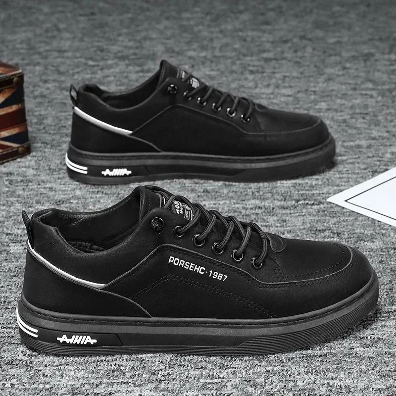 Breathable Mens Work Style Sneakers with Safety Board Shoe Design