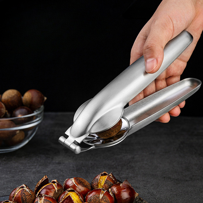 Chestnut Clip, Stainless Steel Chestnut Opener, Household Multifunctional Peeling Tool, Walnut Clip
