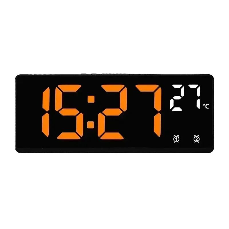 Voice Activated Digital Alarm Clock with Temperature Dual Alarm Snooze and Night Mode