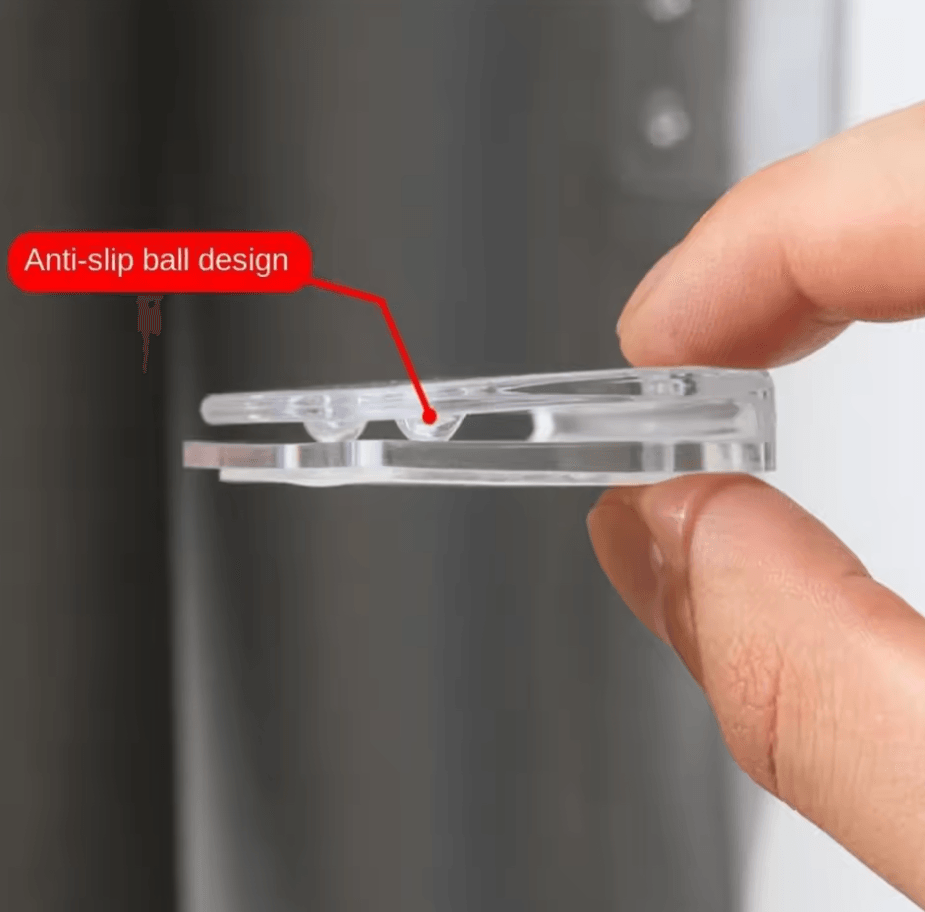 4pcs Windproof Self-Adhesive Shower Curtain Clips Transparent Bathroom Curtain Fasteners