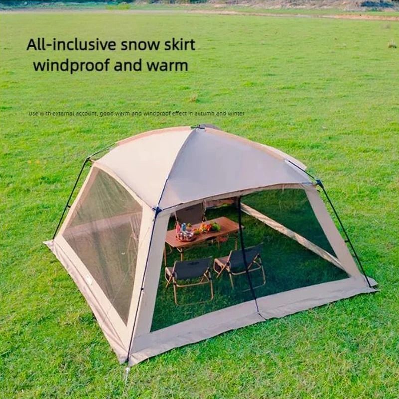 Extra-Large Mesh Party Tent | 6–15 Person Rainproof Sunshade Canopy