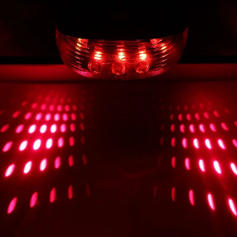 Bicycle LED Taillight with Laser Safety Warning Waterproof Cycling Rear Light for MTB