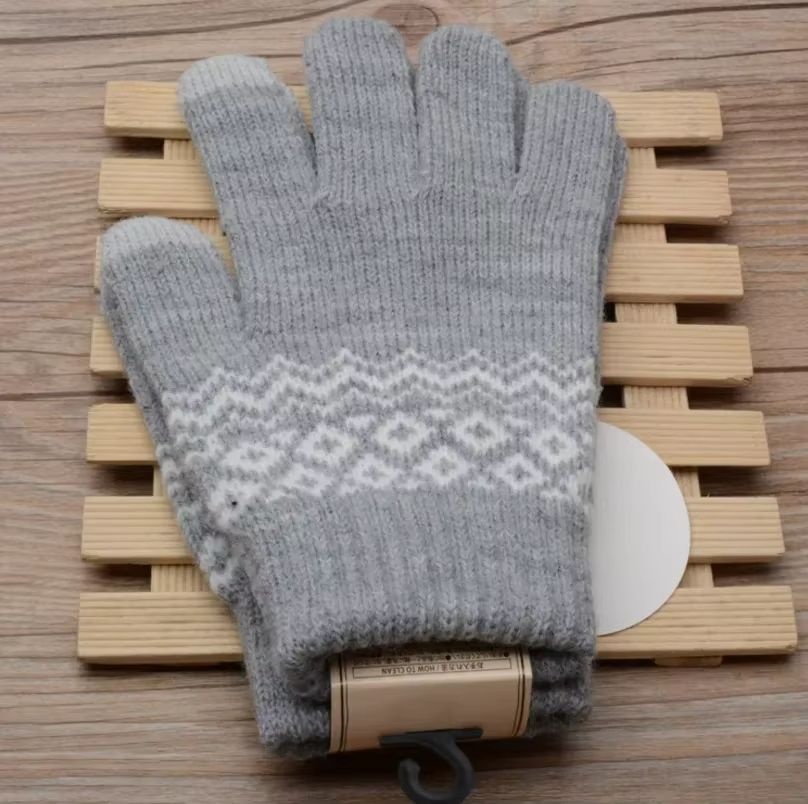 CozyTouch Winter Touch Screen Gloves – Unisex Warm Knit Full-Finger Mittens