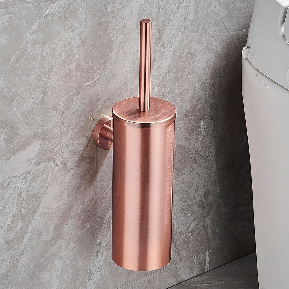 Stainless Steel Wall-Mounted Toilet Brush Set