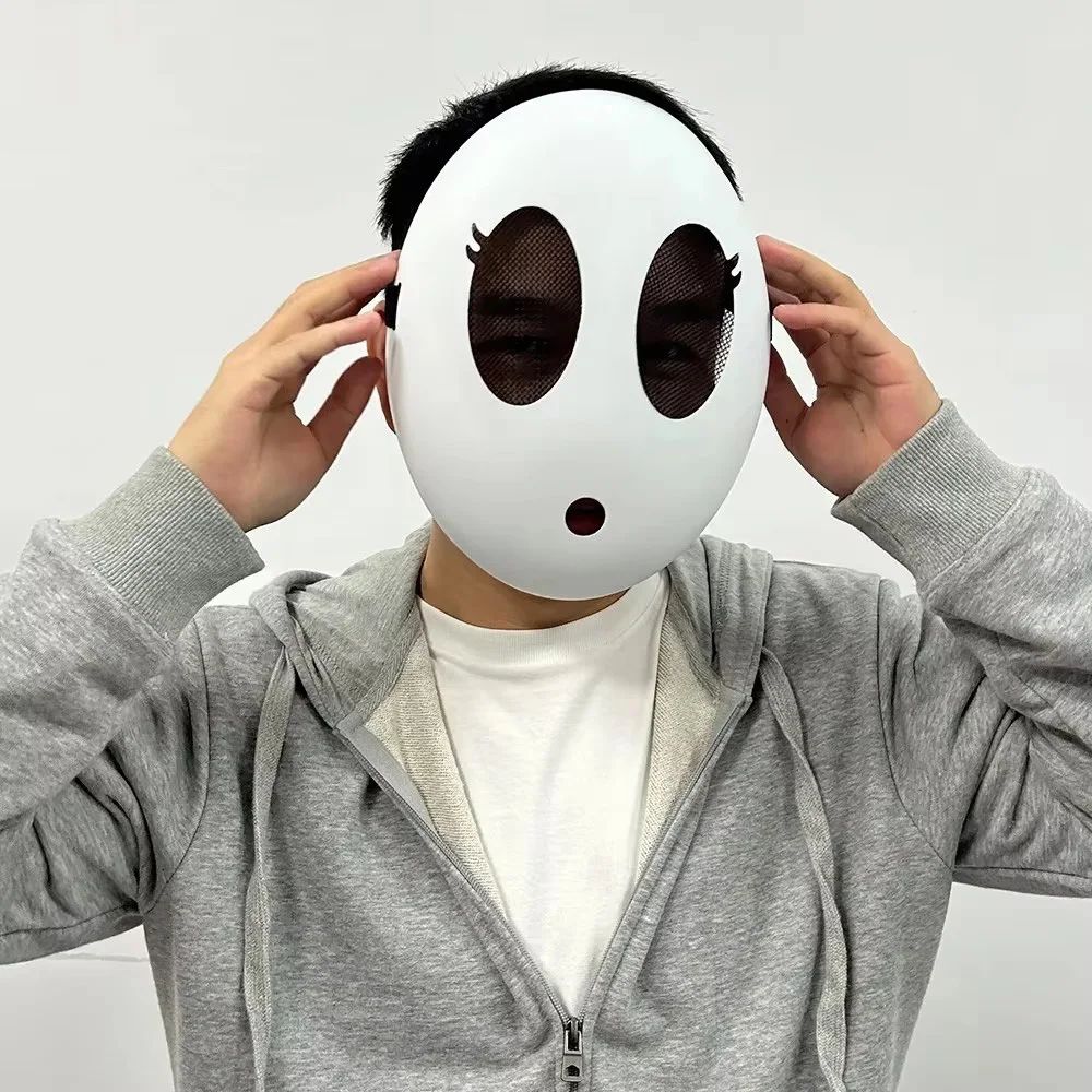 Shy Guy Cosplay Mask Funny Cartoon Costume Party Mask