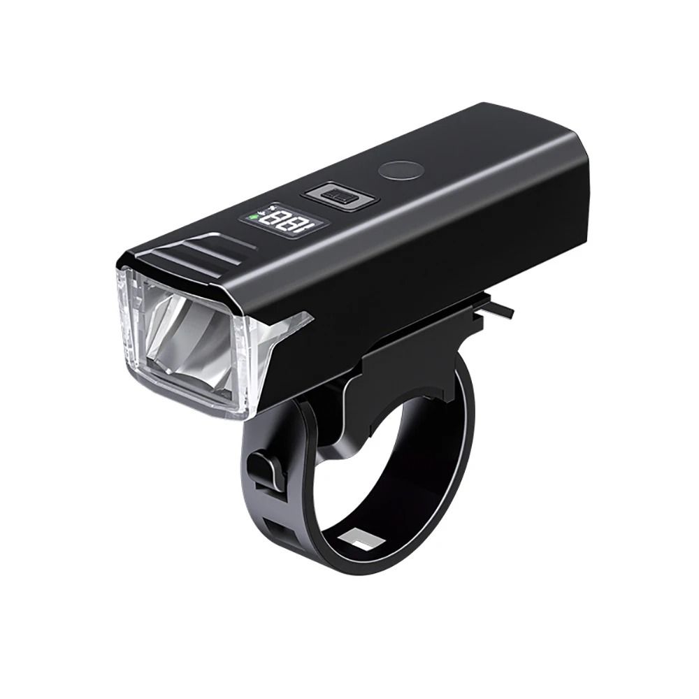USB Rechargeable Bicycle Headlight 300 Lumen With Battery Level Display And Power Bank