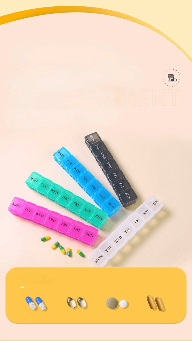 WeekEase 7 Day Pill Organizer Box