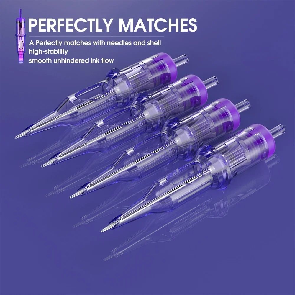 Professional Tattoo Cartridge Needles Set Round Liner Disposable Universal Fit