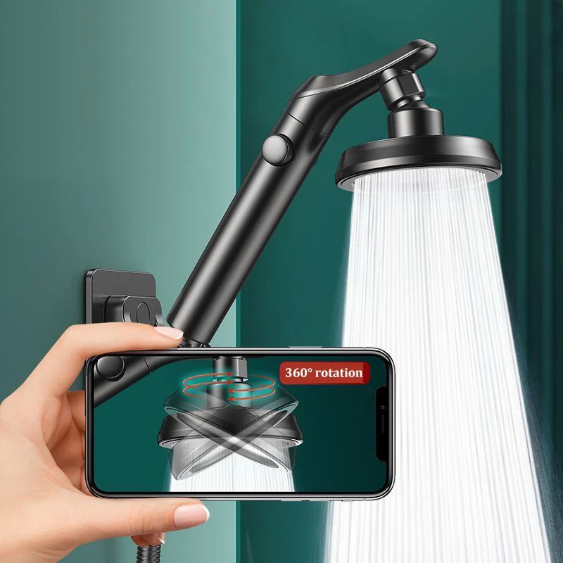 Dual Shower Head Set Handheld and Overhead High Pressure Shower Head