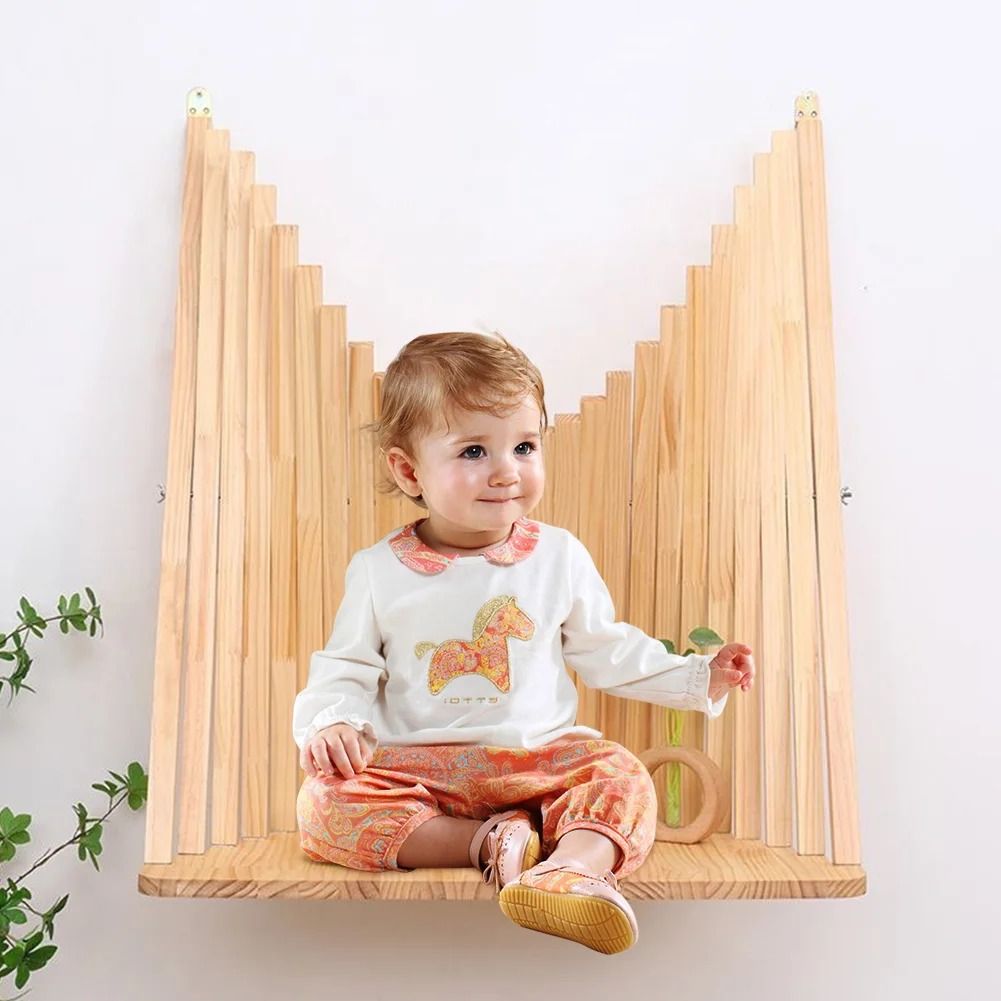 Solid Wood Wall-Mounted Folding Desk – Space-Saving Hanging Table for Home Office