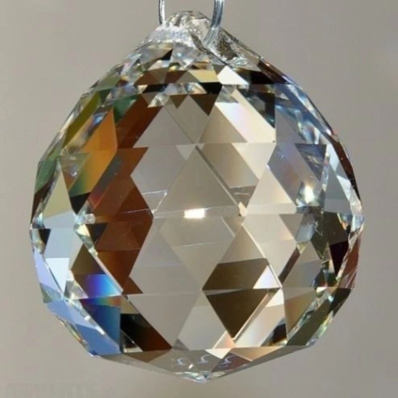 Faceted Crystal Ball Prism Suncatcher Chandelier Pendant