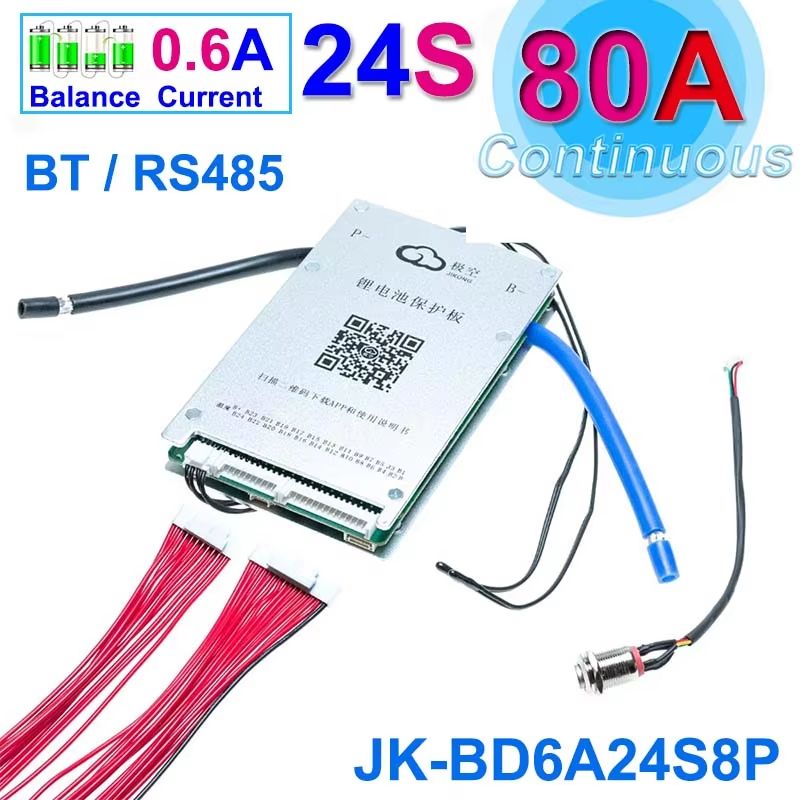 JK-BMS Smart Bluetooth Active Balance Battery Management System – Li-ion, LiFePO4, LTO Battery Protection 12V–48V 200A–3