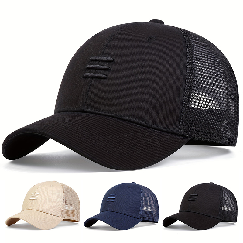 Breathable Mesh Trucker Cap Adjustable Snapback Summer Hat for Men & Women