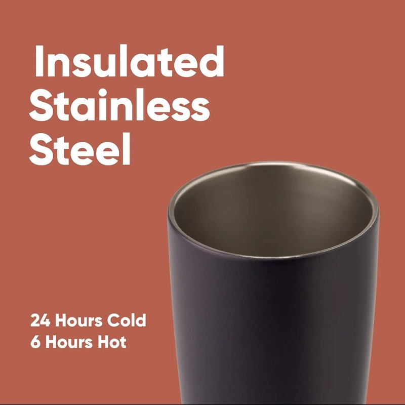 Portable Stainless Steel Vacuum Cup, Simple Fashion Coffee Mug, Outdoor Sports Cup for Men & Women, Couples Mugs