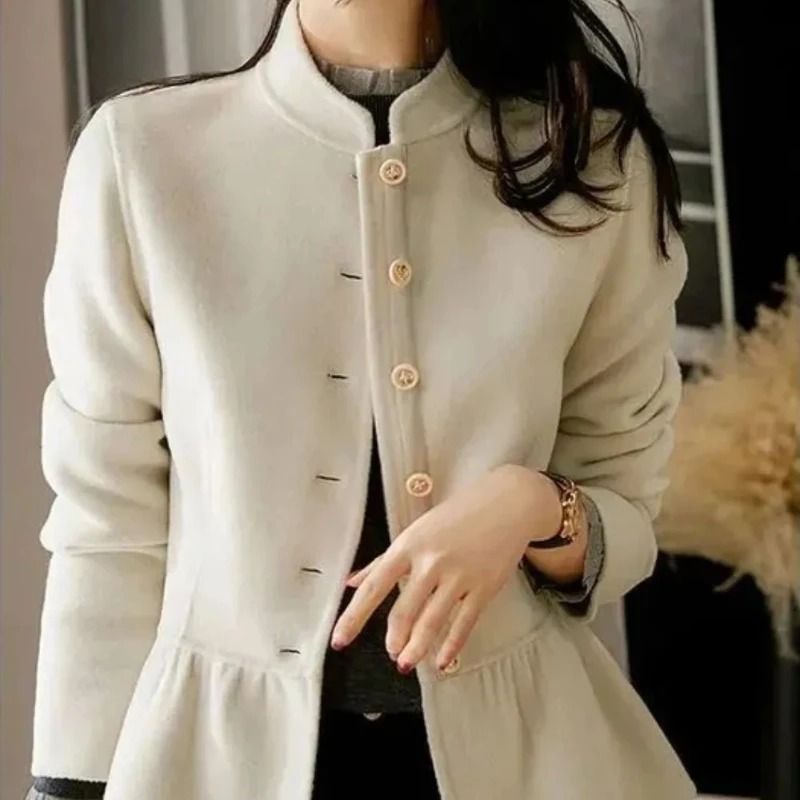 Executive Slim-Fit Luxury Wool Blend Short Coat