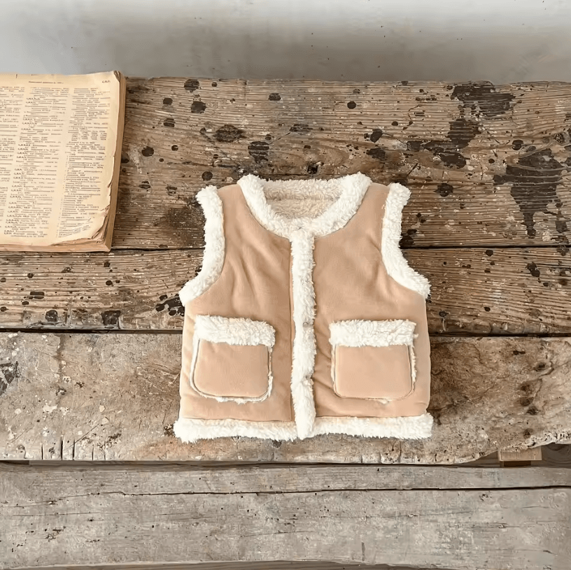 Warm Baby Girl Padded Vest Cotton Thick Toddler Sleeveless Winter Jacket