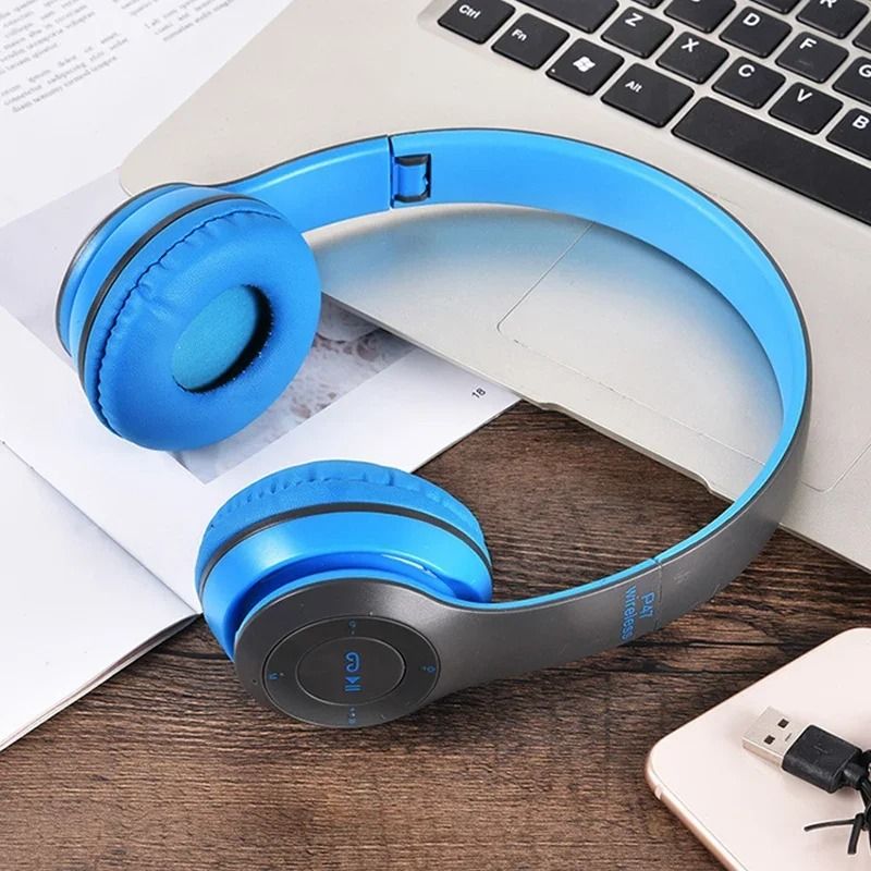 Wireless Foldable Bluetooth Headphones with Microphone for Music and Gaming