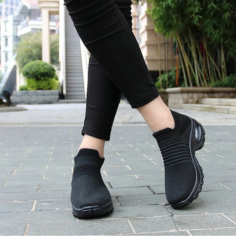 Womens Breathable Mesh Platform Walking Sneakers Lightweight Casual Footwear