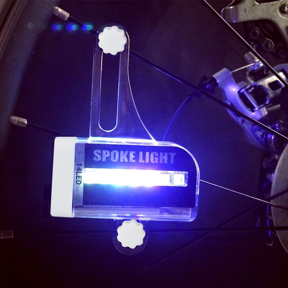 USB Rechargeable Bike Wheel Spoke LED Light Bicycle Safety Warning Lamp