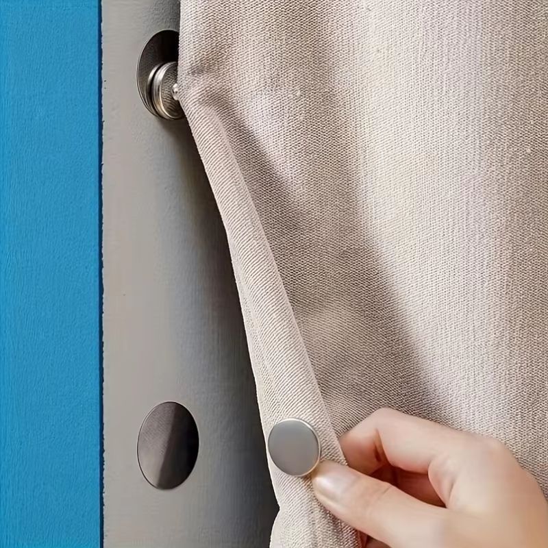 Modern Metal Magnetic Curtain Hooks Wall-Mounted Magnetic Buckles for Easy Curtain Holdback