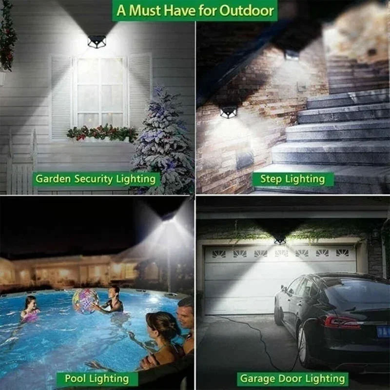 Solar Motion Sensor Wall Lights LED Outdoor & Waterproof Security Lights