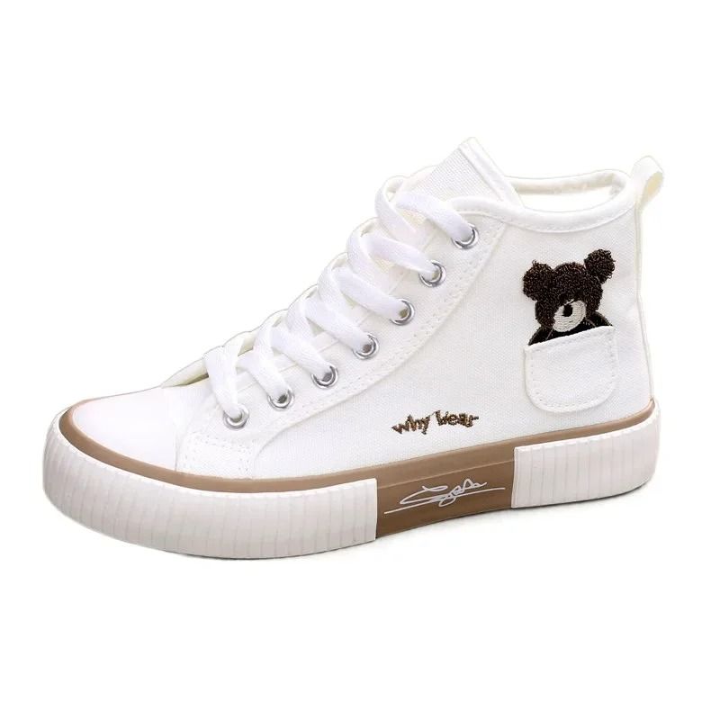 Womens Canvas High Top Sneakers Breathable Casual Shoes
