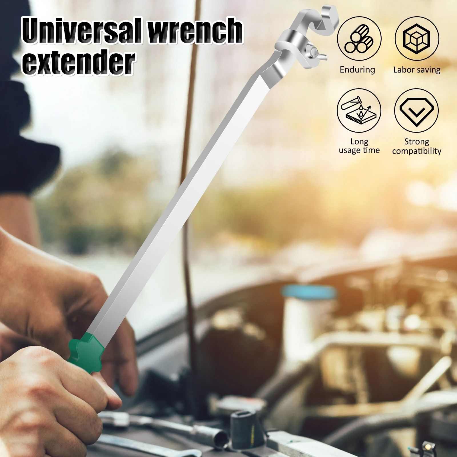 Wrench Extender Tool Chrome Vanadium Steel 19.69 Inch Length