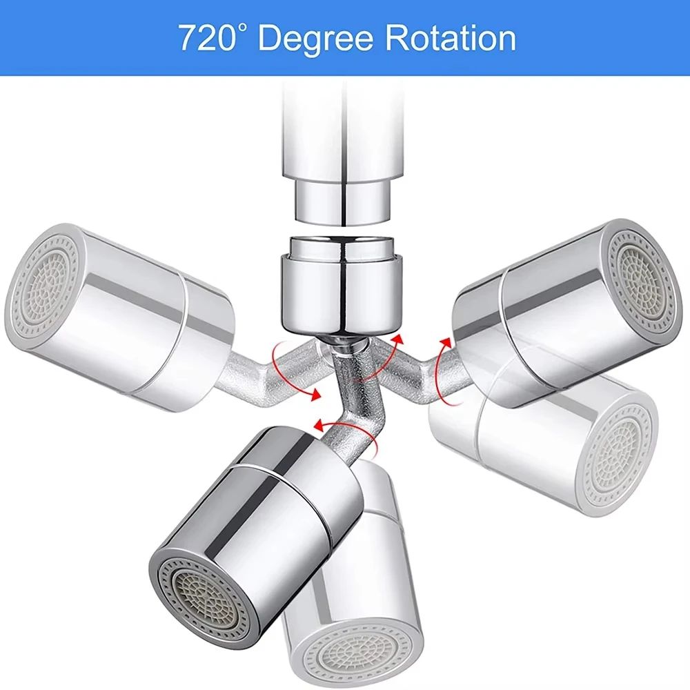 720 Degree Rotating Faucet Extender Splash Proof Aerator