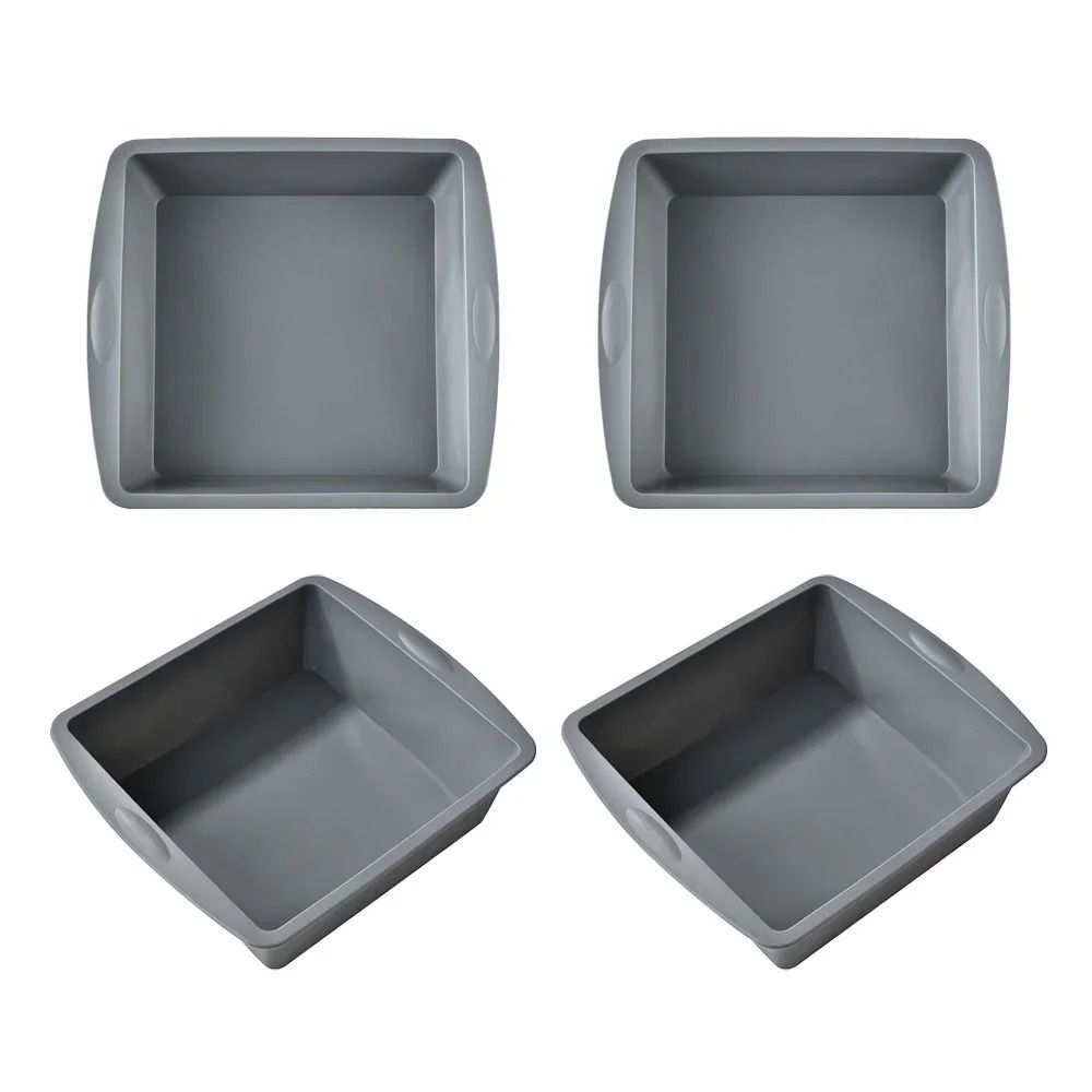 Silicone Square Cake Pan with Non-Slip Handles