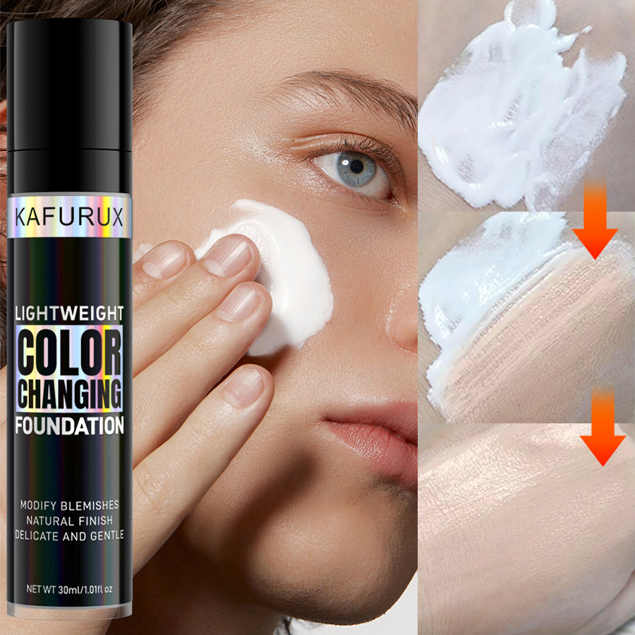 Long Lasting Full Coverage Magic Color Changing Foundation Makeup Base Matte Concealer Nude Face Korean Makeup
