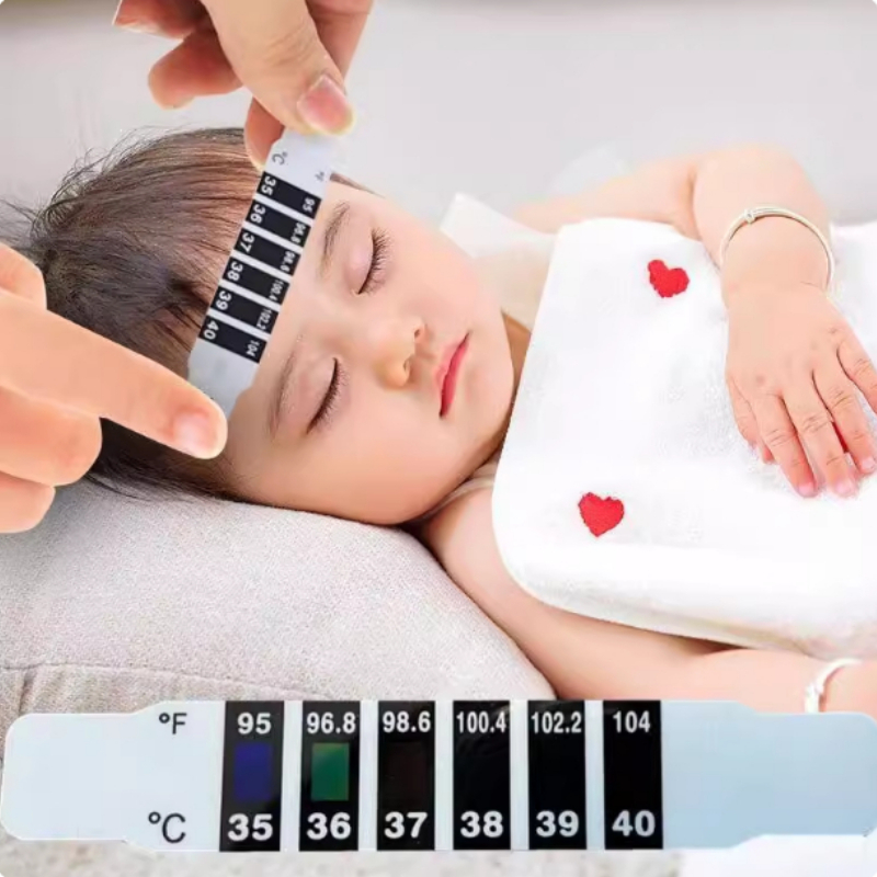Water and Milk Thermometer, Fever Test Sticker for Baby, Child, Forehead Temperature