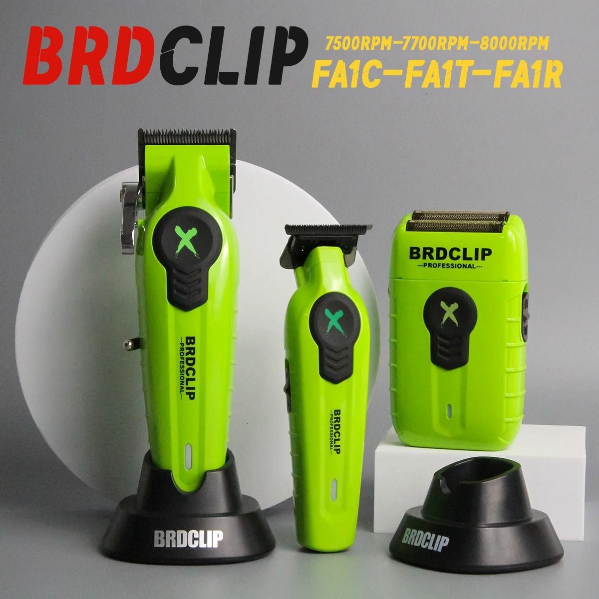 BRDCLIP FA1C FA1T FA1R Professional Hair Clipper and Shaver Set with Charging Base