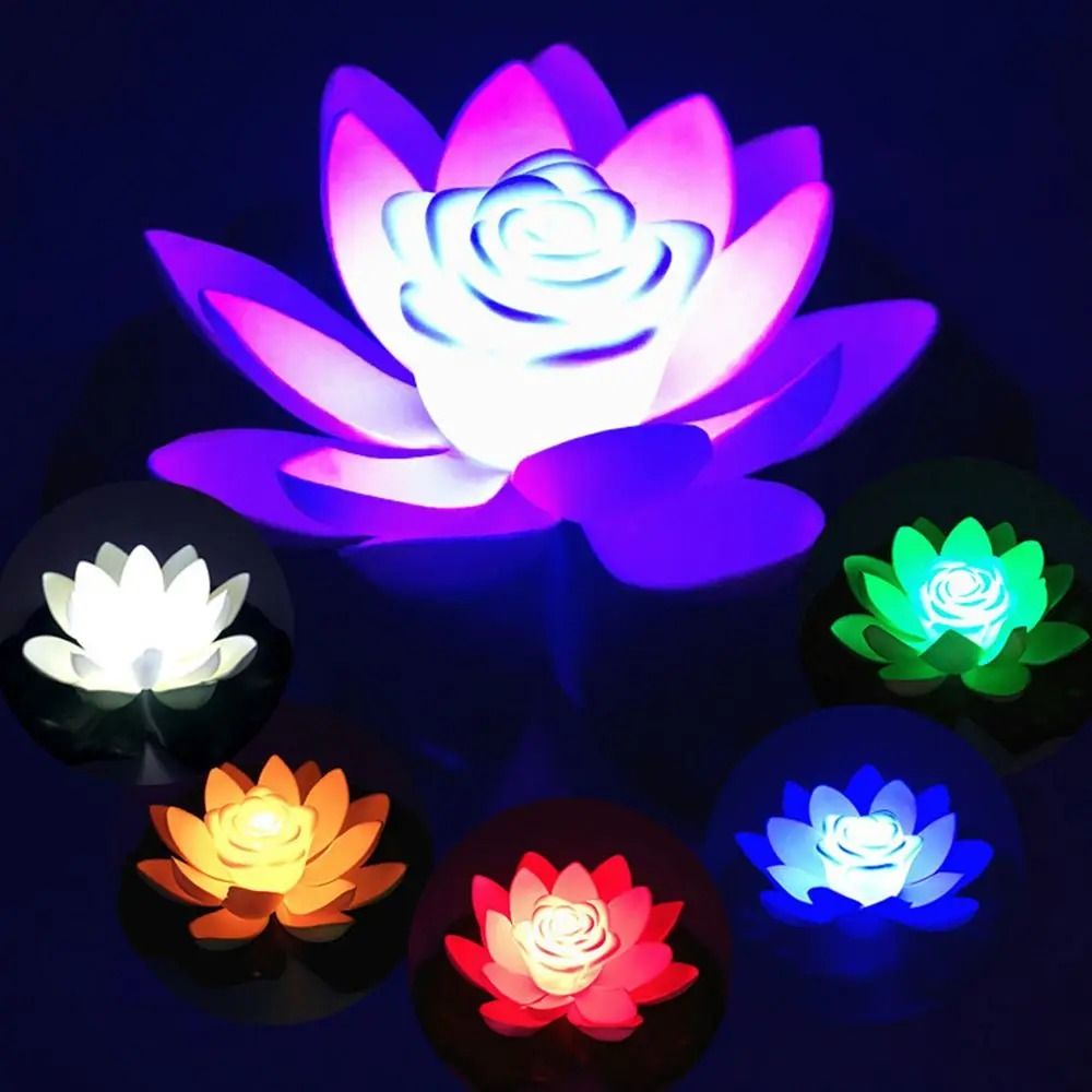RGB LED Floating Lotus Light | Waterproof Fountain & Pool Flower Lamp for Garden Decor