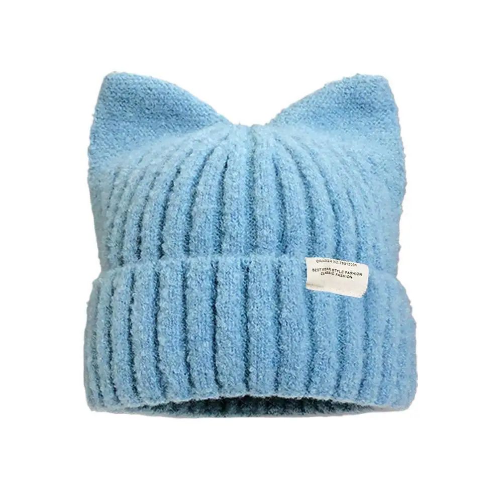 Cute Cat Ear Knitted Winter Beanie