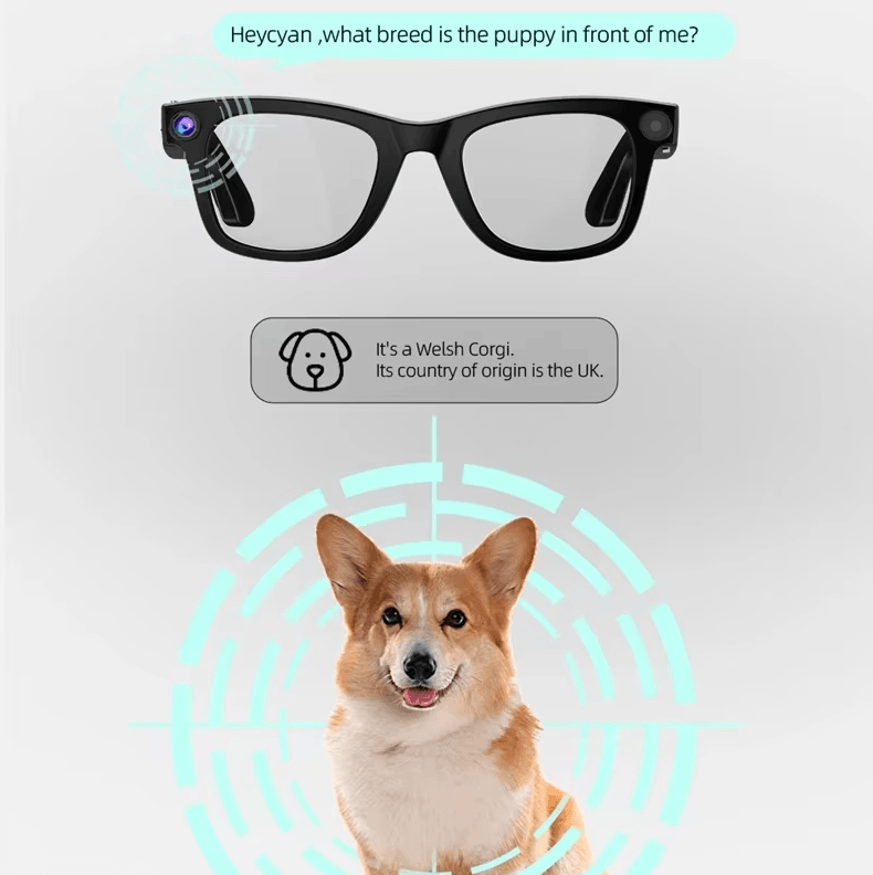 NeoVision 4K AI Smart Camera Glasses with Bluetooth Calling & Real-Time Translation