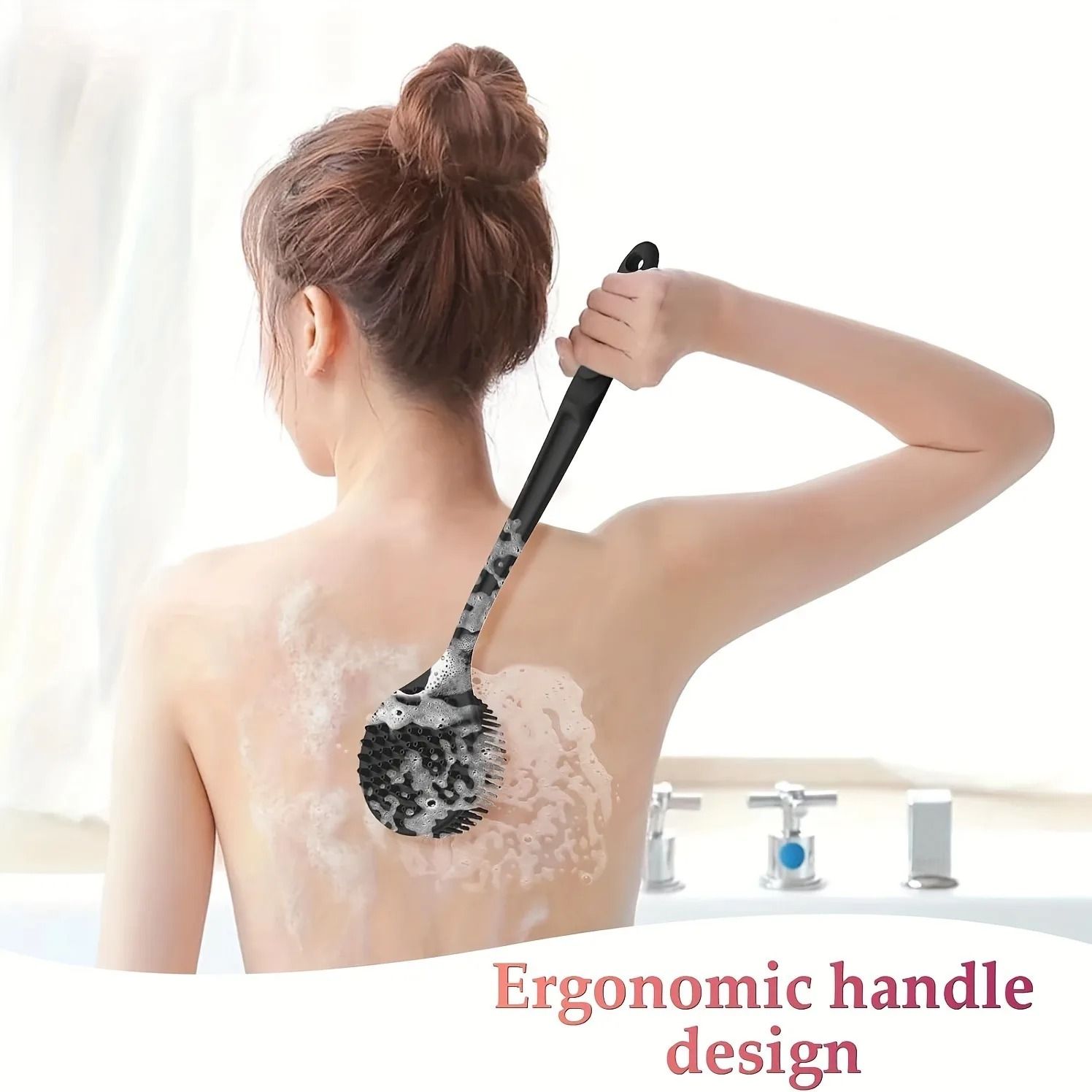 Long Handle Back Scrubber Brush Exfoliating Shower Body Brush
