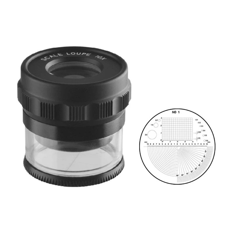 10X Handheld Magnifying Loupe with Scale