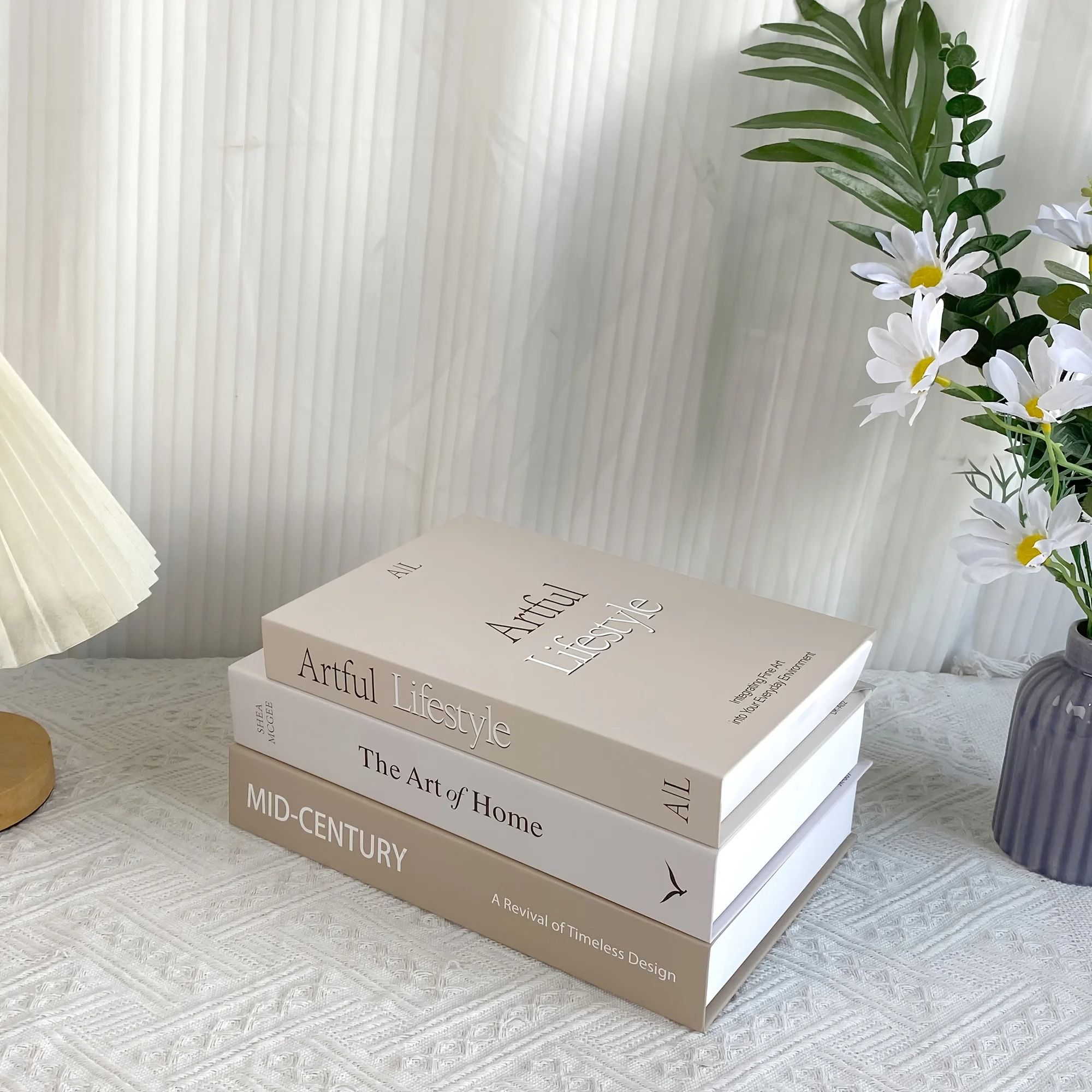 Exquisite Architectural Simulation Decorative Book Trio