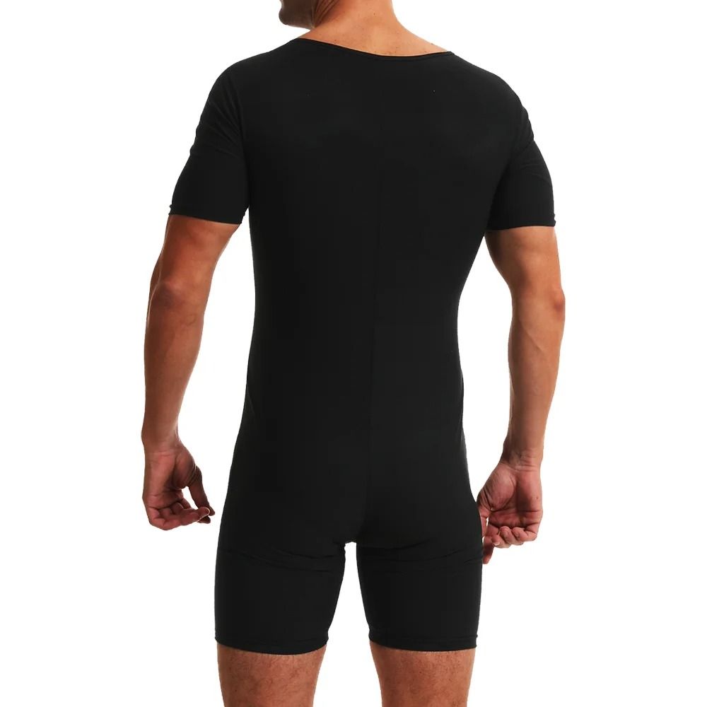 Men Sauna Suit Hot Sweating Jumpsuit Waist Trainer Weight Loss Bodysuit