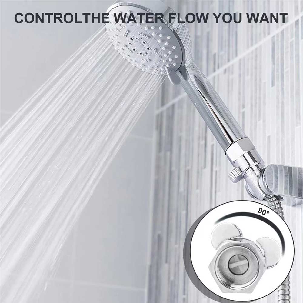 Dual Shower Head Combo with Shower Head Shut Off Valve & Handheld Bidet Sprayer