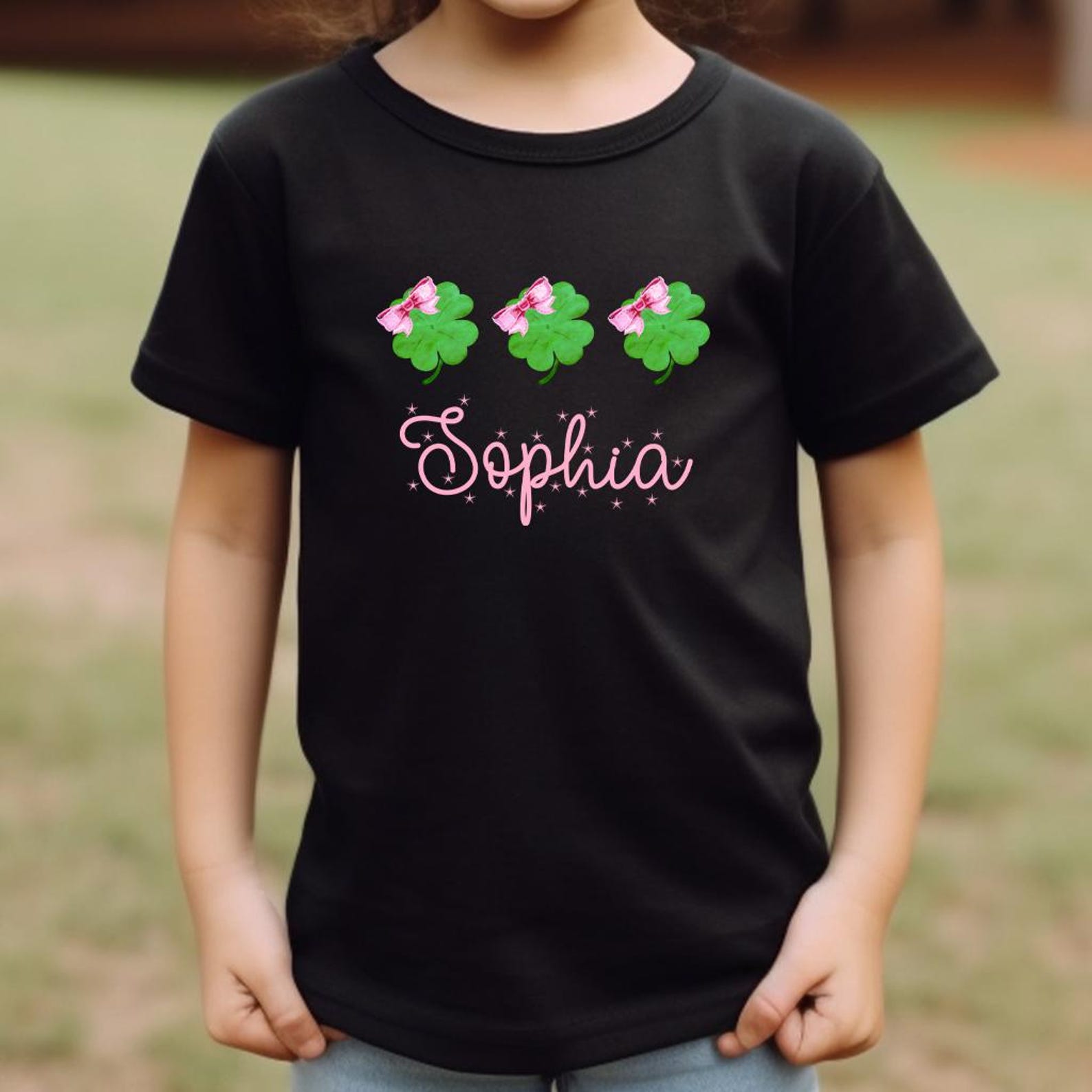 Personalized Girls St. Patricks Day Shirt | Custom Shamrock Toddler Tee Lucky Clover Kids Outfit