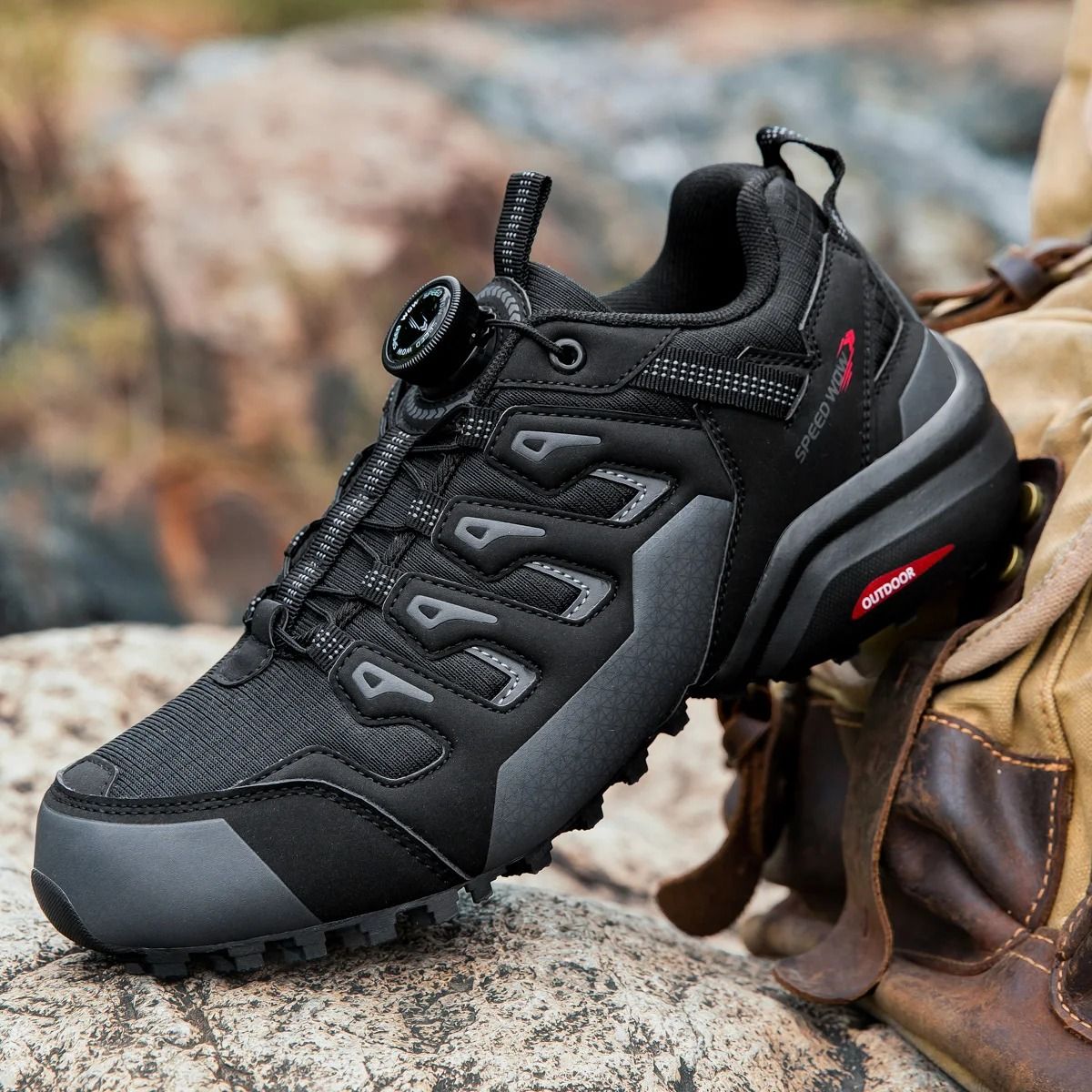 Mens Waterproof Hiking Shoes Anti Slip Outdoor Running and Walking Footwear