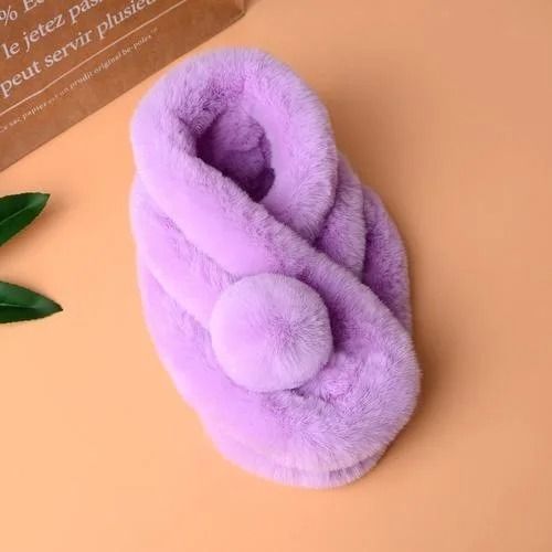 Luxurious Women's Rabbit Fur Winter Scarf – Soft, Warm & Stylish