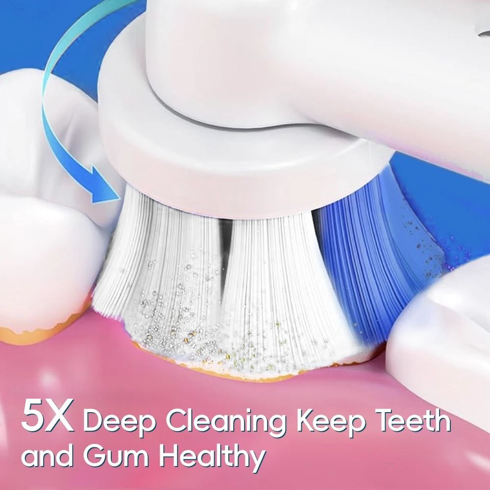 Smart Wireless Charging Rotating Electric Toothbrush 3 Modes Rechargeable